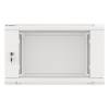 Lanberg 19'' fali rack szekrény 6U 600x600mm szürke (üvegajtó) WF01-6606-10S