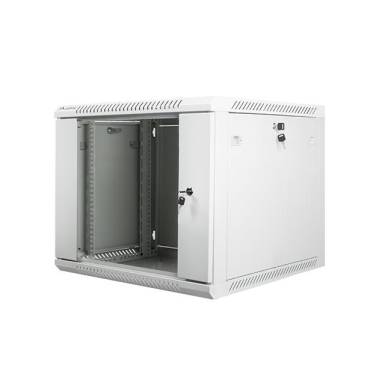 Lanberg 19'' fali rack szekr&eacute;ny 9U 600x600mm sz&uuml;rke (&uuml;vegajt&oacute;) WF01-6609-10S