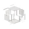 Lanberg 19'' fali rack szekr&eacute;ny 9U 600x600mm sz&uuml;rke (&uuml;vegajt&oacute;) WF01-6609-10S