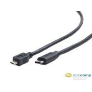 Gembird USB micro 2.0 BM cable to type-C (micro BM/CM), 1.8m, black CCP-USB2-MBMCM-6
