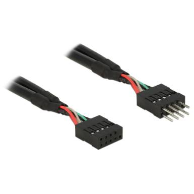 Delock USB 2.0 Pin header Extension Cable 10 pin male / female 10 cm 83872 Delock USB 2.0 Pin header Extension Cable 10 pin male / female 10 cm 83872