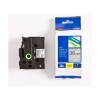 Brother 12mm laminált - metálos ezüst alapon fekete szalag TZEM961