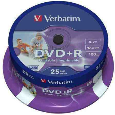 VERBATIM DVD+R 4.7GB 25db/henger