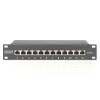 DIGITUS Patch Panel 12 portos 1U, 10", CAT 6,árnyékolt