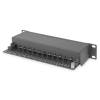 DIGITUS Patch Panel 12 portos 1U, 10", CAT 6,árnyékolt