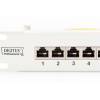 DIGITUS Patch Panel 24 portos 1U, 19", CAT 6, &aacute;rny&eacute;kolt