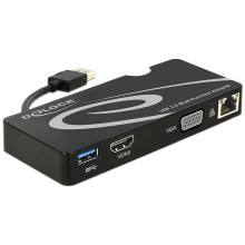 Delock Adapter USB 3.0  HDMI / VGA + Gigabit LAN + USB 3.0 62461