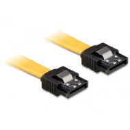 Delock Cable SATA 6 Gb/s 30 cm straight/straight metal yellow 82805