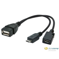 Gembird cable USB OTG AF to micro BM + micro BF, 0,15 m A-OTG-AFBM-04