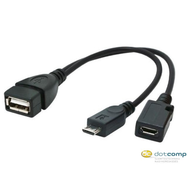 Gembird cable USB OTG AF to micro BM + micro BF, 0,15 m A-OTG-AFBM-04
