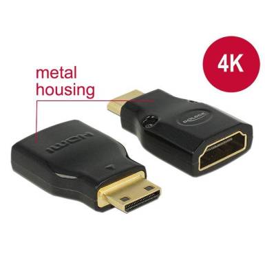 Delock adapter HDMI Micro-C(M)-HDMI(F) High Speed HDMI with Ethernet 4k 65665 Delock adapter HDMI Micro-C(M)-HDMI(F) High Speed HDMI with Ethernet 4k 65665