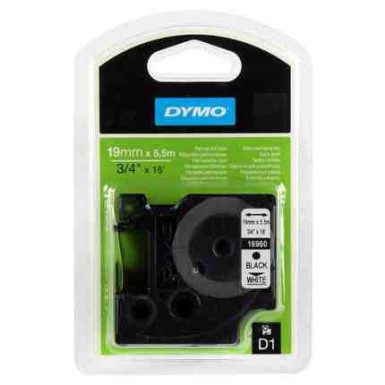 DYMO címke LM D1 poli 19 mm Black/White