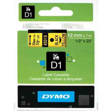 DYMO c&iacute;mke LM D1 alap 12 mm Black/s&aacute;rga