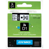 DYMO címke LM D1 alap 6 mm Black/White