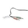 Gembird microphone & stereo headphones with volume control, white MHS-001-GW