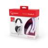 Gembird microphone & stereo headphones with volume control, white MHS-001-GW