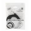 Gembird USB 2.0 cable to type-C (AM/CM), 3m, black CCP-USB2-AMCM-10