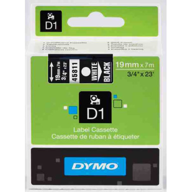 DYMO címke LM D1 alap 19 mm White/ Black