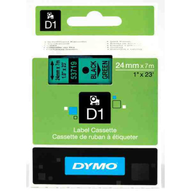DYMO címke LM D1 alap 24 mm Black/zöld