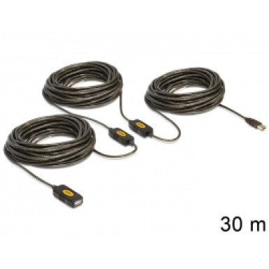 KAB Delock 83453 USB 2.0 aktív hosszabbító kábel - 30m