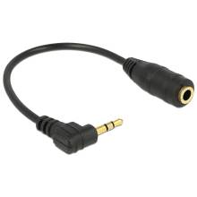 Delock audio sztere&oacute; k&aacute;bel, 2.5 mm hajl&iacute;tott apa  3.5 mm anya 3 pin, 14 cm 65397