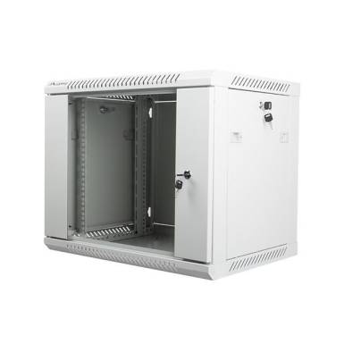Lanberg 19'' fali rack szekrény 9U 600x450mm szürke (üvegajtó) WF01-6409-10S Lanberg 19'' fali rack szekrény 9U 600x450mm szürke (üvegajtó) WF01-6409-10S