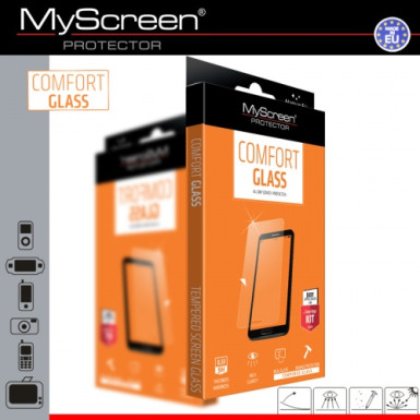 MYSCREEN Képernyővédő fólia (1 db-os, edzett üveg, extra karcálló, ütésálló, 9H, 0.33mm vékony, NEM RÁHAJLÓ) COMFORT GLASS GP-62415 62415