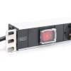 DIGITUS h&aacute;l&oacute;zati eloszt&oacute; 1U, 7db h&aacute;l&oacute;zati aljzattal,kapcsol&oacute;s, Aluminium