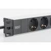 DIGITUS h&aacute;l&oacute;zati eloszt&oacute; 1U, 10", &nbsp;3db h&aacute;l&oacute;zati aljzattal, Aluminium
