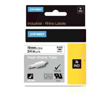 DYMO zsugorcső, Rhino 19 mm 4,64-8,70 White DYMO zsugorcső, Rhino 19 mm 4,64-8,70 White