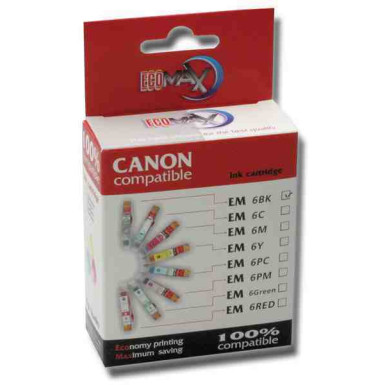 ECOMAX Canon kompatibilis tintapatron BCI6BK