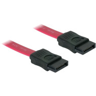 Delock SATA piros, egyenes/egyenes csatl., 50 cm-es összekötő kábel 84208