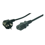 LogiLink Tápkábel  IEC aljzattal, fekete, 3 m CP095