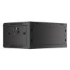 Lanberg 19'' fali rack szekrény 4U 600x450mm fekete (üvegajtó) WF01-6404-10B