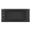 Lanberg 19'' fali rack szekrény 4U 600x450mm fekete (üvegajtó) WF01-6404-10B