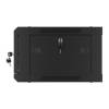 Lanberg 19'' fali rack szekrény 4U 600x450mm fekete (üvegajtó) WF01-6404-10B
