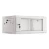 Lanberg 19'' fali rack szekrény 4U 600x450mm szürke (üvegajtó) WF01-6404-10S