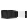 Lanberg 19'' fali rack szekrény 6U 600x450mm fekete (üvegajtó) WF01-6406-10B