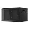 Lanberg 19'' fali rack szekrény 6U 600x450mm fekete (üvegajtó) WF01-6406-10B