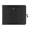 Lanberg 19'' fali rack szekrény 6U 600x450mm fekete (üvegajtó) WF01-6406-10B