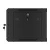 Lanberg 19'' fali rack szekrény 6U 600x450mm fekete (üvegajtó) WF01-6406-10B