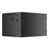 Lanberg 19'' fali rack szekrény 6U 600x450mm fekete (üvegajtó) WF01-6406-10B