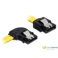 Delock Cable SATA 6 Gb/s male straight SATA male left angled 50 cm yellow metal 82825