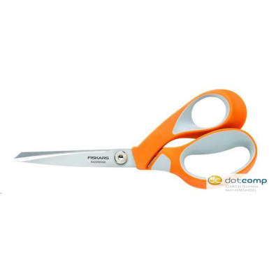 FISKARS Olló, általános, 21 cm, FISKARS "RazorEdge Softgrip", narancssárga