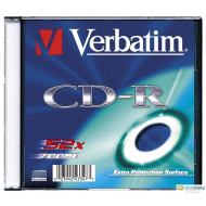 Verbatim 80'/700MB 52x slim CD lemez darabos