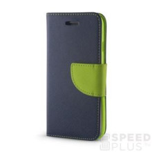 Utángyártott Fancy flip tok, Samsung J500 Galaxy J5, kék/zöld