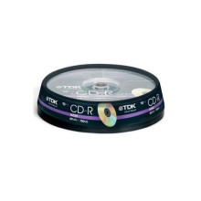 TDK 80'/700MB 52x hengeres, zsugor (Shrink) CD lemez 10db/csom.