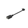 ASSMANN USB 2.0 HighSpeed OTG Adapter Cable microUSB B angled M/USB A F 0,15m bl AK-300313-002-S
