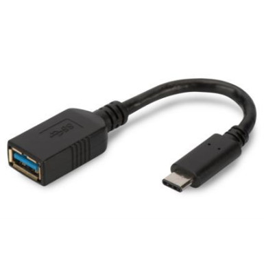 ASSMANN USB 3.0 SuperSpeed OTG Adapter Cable USB C M (plug)/USB A F (jack) 0,15m AK-300315-001-S