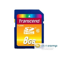 8GB SD HC Transcend Class10 memoriakártya (TS8GSDHC10)